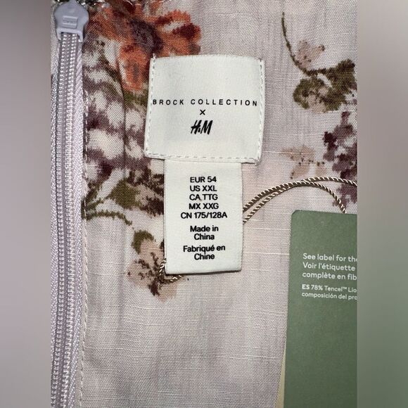 NWT Brock Collection x H&M Lyocell Blend Floral Mini Dress XXL - Picture 6 of 8